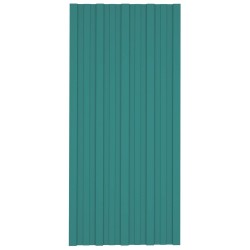 Panneau de toiture 36 pcs Vert 100 x 45 cm Acier galvanisé 552149552149