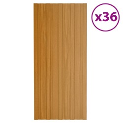 Panneau de toiture 36 pcs Naturel 100 x 45 cm Acier galvanisé 552150552150