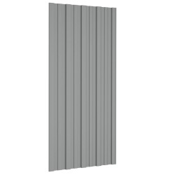 Panneau de toiture 12 pcs Gris 100 x 45 cm Acier galvanisé 552152552152
