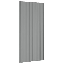 Panneau de toiture 12 pcs Gris 100 x 45 cm Acier galvanisé 552152552152