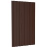 Panneau de toiture 12 pcs Marron 80 x 45 cm Acier galvanisé 552157552157