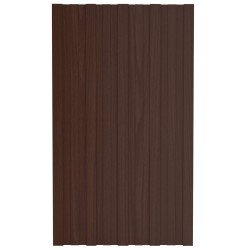 Panneau de toiture 36 pcs Marron 80 x 45 cm Acier galvanisé 552158552158