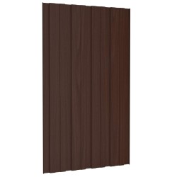 Panneau de toiture 36 pcs Marron 80 x 45 cm Acier galvanisé 552158552158