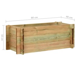 Jardinière surélevée pour légumes Bois de pin imprégné 80 cm 552161552161