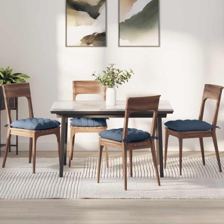 Coussins de siège 4 pcs Bleu 40 x 40 x 6 cm 552162552162
