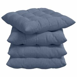 Coussins de siège 4 pcs Bleu 40 x 40 x 6 cm 552162552162