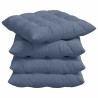 Coussins de siège 4 pcs Bleu 40 x 40 x 6 cm 552162552162