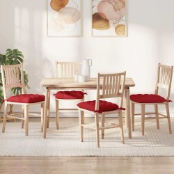 Coussins de siège 4 pcs Rouge 40 x 40 x 6 cm tissu 552164552164