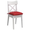 Coussins de siège 4 pcs Rouge 40 x 40 x 6 cm tissu 552164552164
