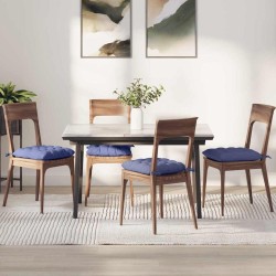 Coussins de siège 4 pcs Bleu denim 40 x 40 x 6 cm tissu 552166552166