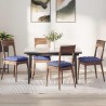 Coussins de siège 4 pcs Bleu denim 40 x 40 x 6 cm tissu 552166552166