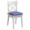 Coussins de siège 4 pcs Bleu denim 40 x 40 x 6 cm tissu 552166552166