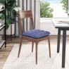 Coussins de siège 4 pcs Bleu denim 40 x 40 x 6 cm tissu 552166552166