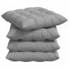 Coussins de siège 4 pcs Gris nuage 40 x 40 x 6 cm tissu 552168552168