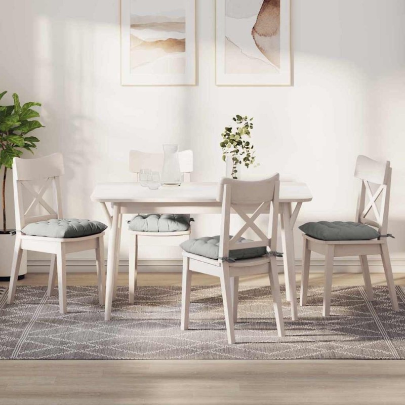 Coussins de siège 4 pcs Gris clair 40 x 40 x 6 cm Microfibre 552169552169