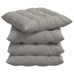 Coussins de siège 4 pcs Gris clair 40 x 40 x 6 cm Microfibre 552169552169