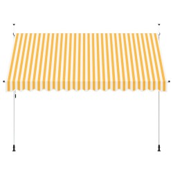 Auvent rétractable manuel 350 cm Rayures oranges et blanches 552170552170