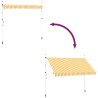 Auvent rétractable manuel 350 cm Rayures oranges et blanches 552170552170