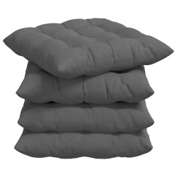 Coussins de siège 4 pcs Gris foncé 40 x 40 x 6 cm Microfibre 552172552172
