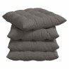 Coussins de siège 4 pcs Gris clair 40 x 40 x 6 cm 552174552174