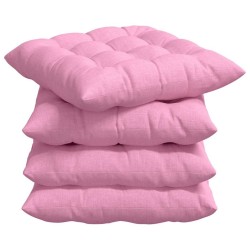 Coussins de siège 4 pcs Rose 40 x 40 x 6 cm tissu 552177552177