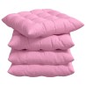 Coussins de siège 4 pcs Rose 40 x 40 x 6 cm tissu 552177552177