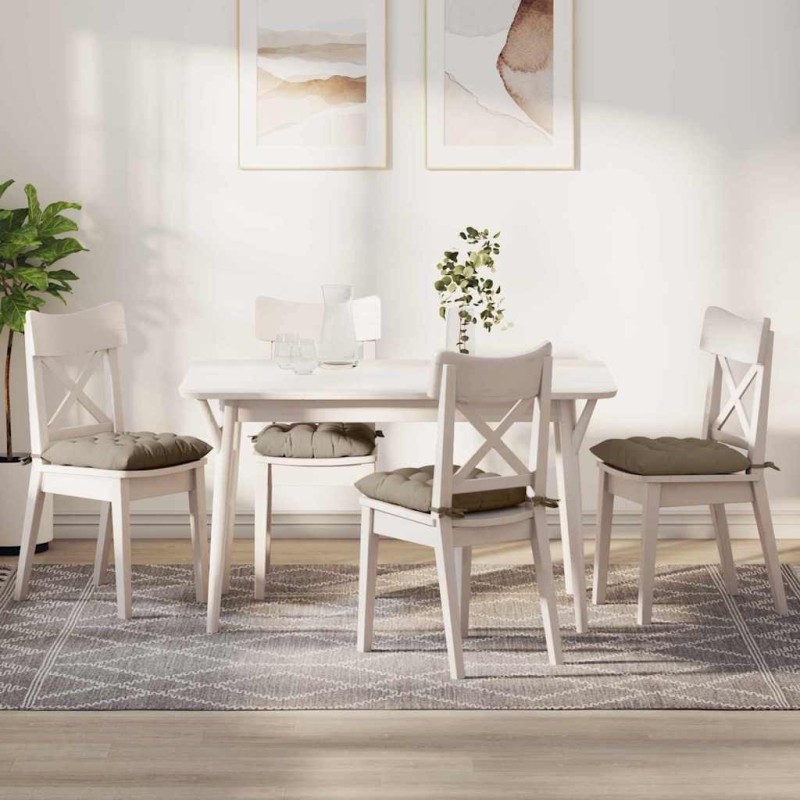 Coussins de siège 4 pcs Taupe 40 x 40 x 6 cm Microfibre 552178552178