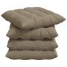 Coussins de siège 4 pcs Taupe 40 x 40 x 6 cm Microfibre 552178552178