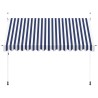 Auvent rétractable manuel 350 cm Rayures bleues et blanches 552179552179