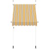 Auvent rétractable manuel 150 cm Rayures jaunes et bleues 552180552180