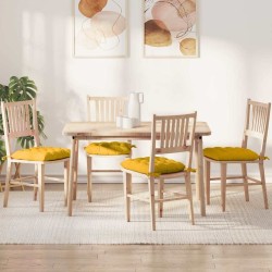Coussins de siège 4 pcs Jaune clair 40 x 40 x 6 cm 552184552184