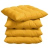 Coussins de siège 4 pcs Jaune clair 40 x 40 x 6 cm 552184552184