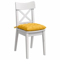 Coussins de siège 4 pcs Jaune clair 40 x 40 x 6 cm 552184552184