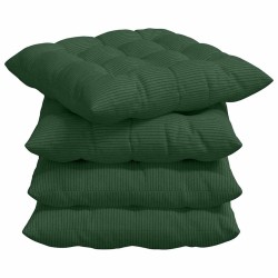 Coussins de siège 4 pcs Vert foncé 40 x 40 x 6 cm 552185552185