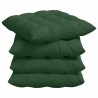 Coussins de siège 4 pcs Vert foncé 40 x 40 x 6 cm 552185552185