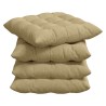 Coussins de siège 4 pcs Vert gris 40 x 40 x 6 cm 552186552186