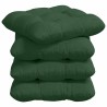 Coussins de siège 4 pcs Vert foncé 40 x 40 cm 552193552193