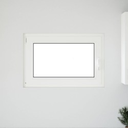 Fenêtre de sous-sol RISOR Blanc 90 x 50 cm PVC et verre 552195552195