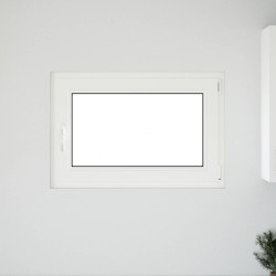 Fenêtre de sous-sol RISOR Blanc 90 x 70 cm PVC et verre 552199552199