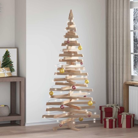 Arbres de Noël avec support Naturel 180 cm Bois massif en pin 552212552212