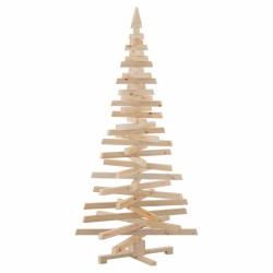 Arbres de Noël avec support Naturel 180 cm Bois massif en pin 552212552212