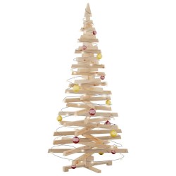 Arbres de Noël avec support Naturel 180 cm Bois massif en pin 552212552212