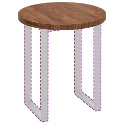 Plateau de table Marron Clair Ø 70 x 4 cm Bois de chêne massif 552223552223