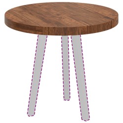 Plateau de table Marron Clair Ø 60 x 4 cm Bois de chêne massif 552224552224