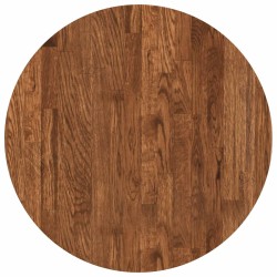 Plateau de table Marron Clair Ø 50 x 4 cm Bois de chêne massif 552225552225