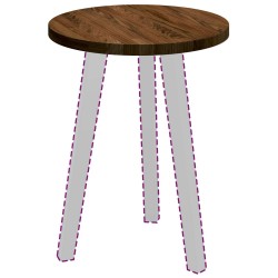 Plateau de table Marron foncé Ø 40 x 2,5 cm 552227552227