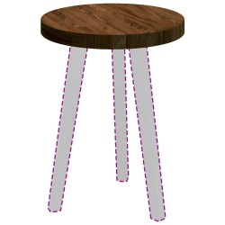 Plateau de table Marron foncé Ø 40 x 4 cm Bois de chêne massif 552228552228