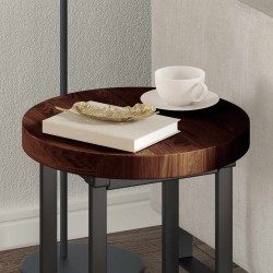 Plateau de table Marron foncé Ø 40 x 4 cm Bois de chêne massif 552228552228