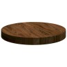 Plateau de table Marron foncé Ø 40 x 4 cm Bois de chêne massif 552228552228