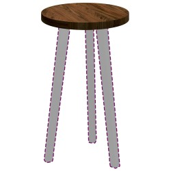 Plateau de table Marron foncé Ø 30 x 2,5 cm 552229552229
